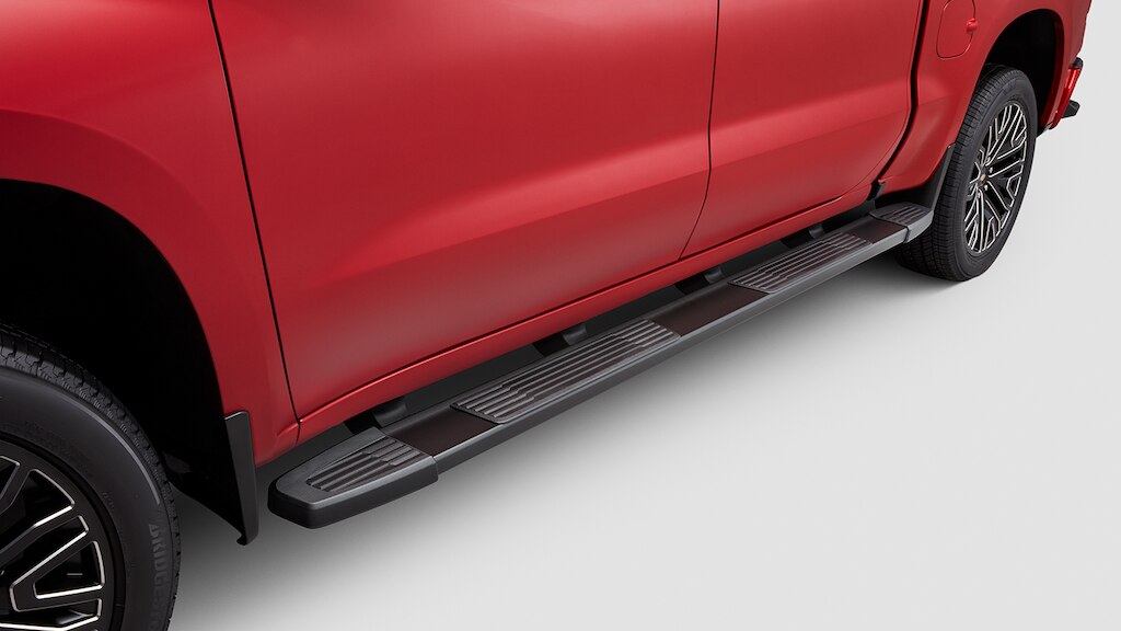 Estribo de 6 pulgadas, rectangular en negro para tu camioneta Chevrolet Silverado Turbo 2024